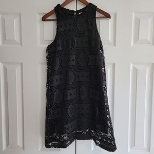 Miami Black Lace Sleeveless Midi Dress Women’s Small NWT 33” Length